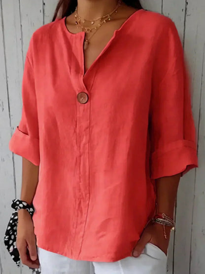 Luna™ Casual V-Neck Blouse