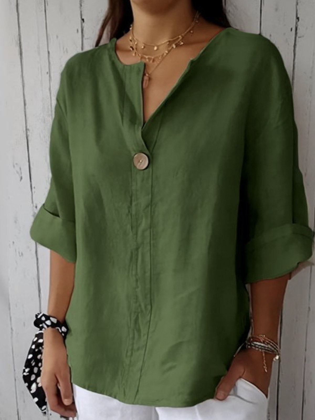 Luna™ Casual V-Neck Blouse
