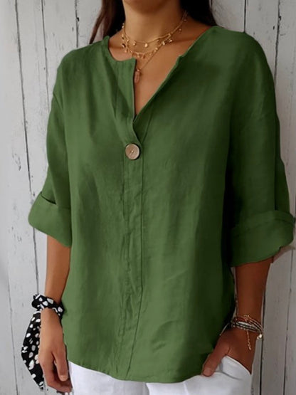 Luna™ Casual V-Neck Blouse