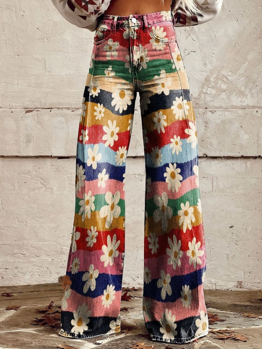 Léon - Elegant Flower Trousers