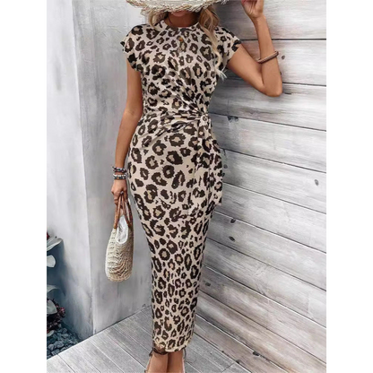 FELICIATI™ – Chic Bodycon Dress with Crew Neck Flutter Sleeves