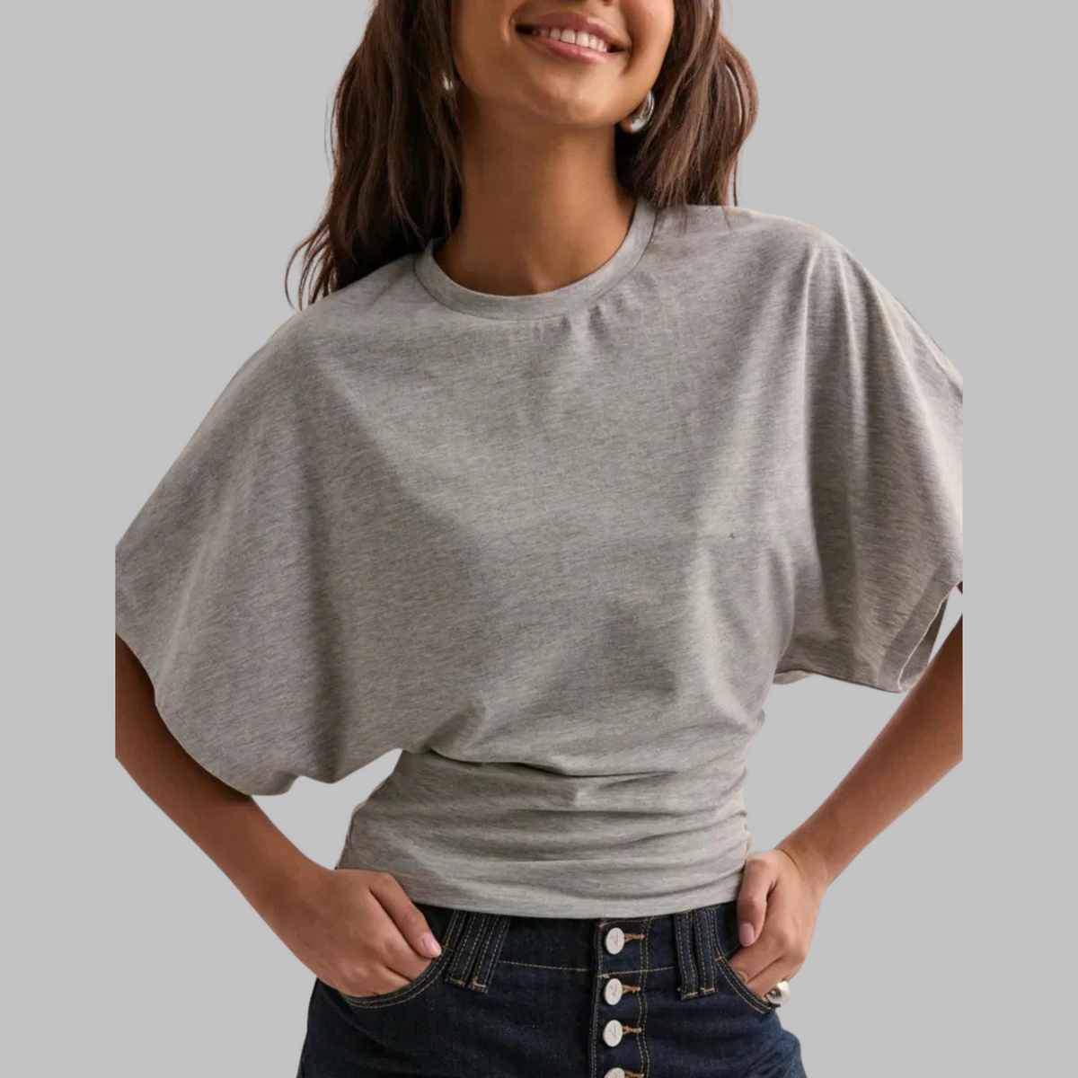 RAZI™ - Casual Fitted Half Sleeve Round Neck Top