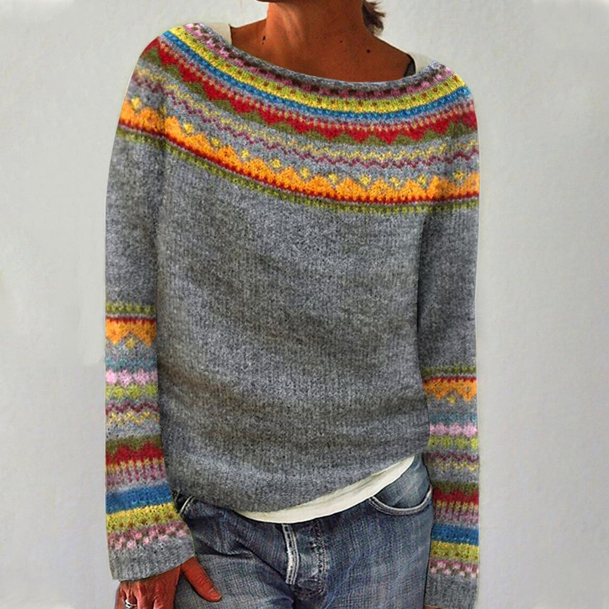 CELINE™ - Multicolor Fair Isle Sweater