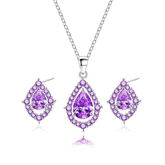 Nadine Amethyst Necklace and Earrings
