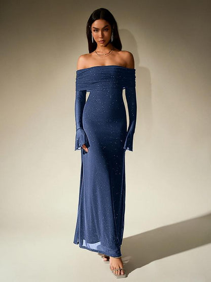 DARCIE™ - Off Shoulder Ruched Sequin Bodycon Evening Gown