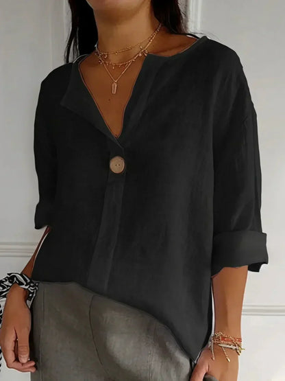 Luna™ Casual V-Neck Blouse