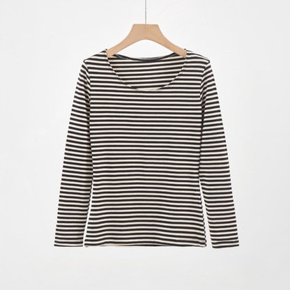 EVANTHIA™ - Casual Striped Slim-Fit Long Sleeve Top