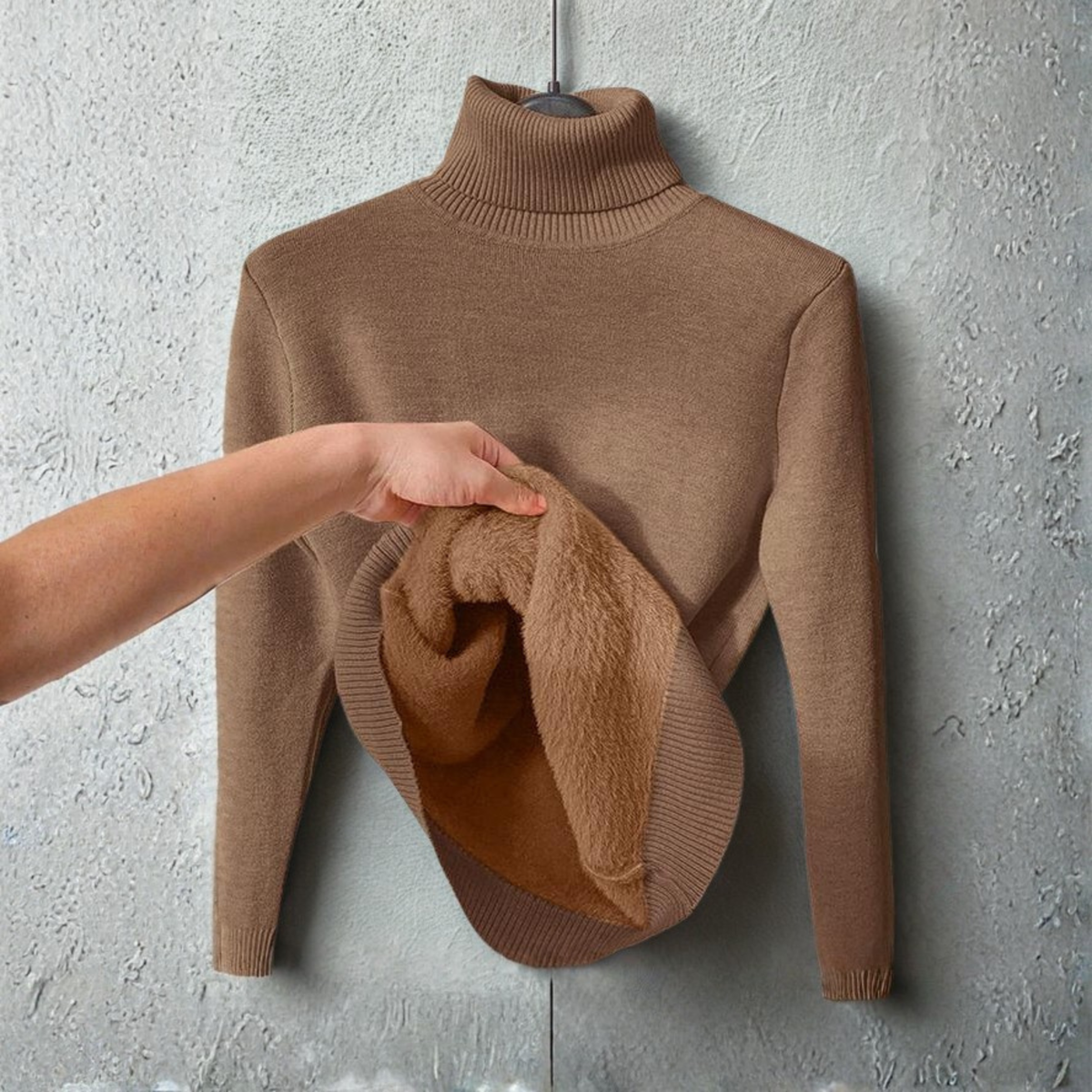 CLEO™ - Cozy Plain Turtle Neck Long Sleeve Sweater