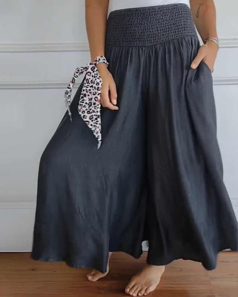 Reina - Comfortable Wide Trousers