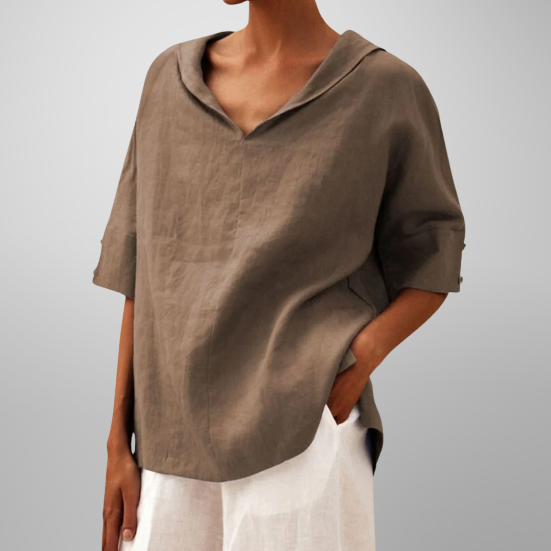 LUCY™ – Cotton Loose-Fitting Blouse