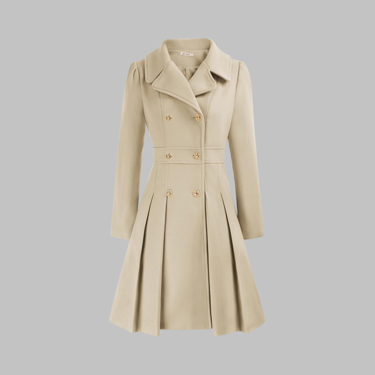 DAMI™ - Classy Double Button Long Sleeve Coat