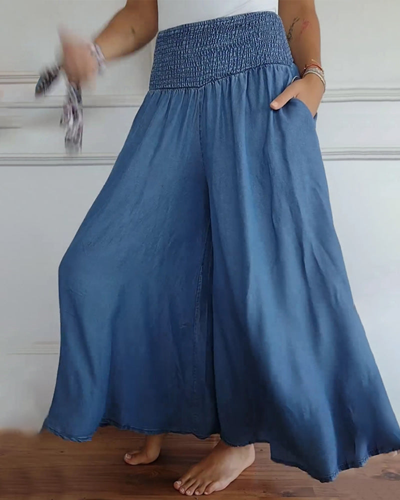 Reina - Comfortable Wide Trousers