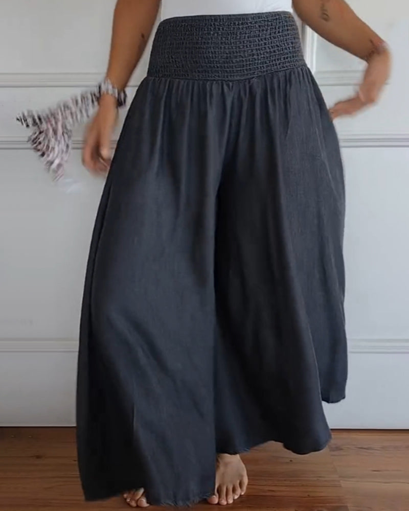 Reina - Comfortable Wide Trousers