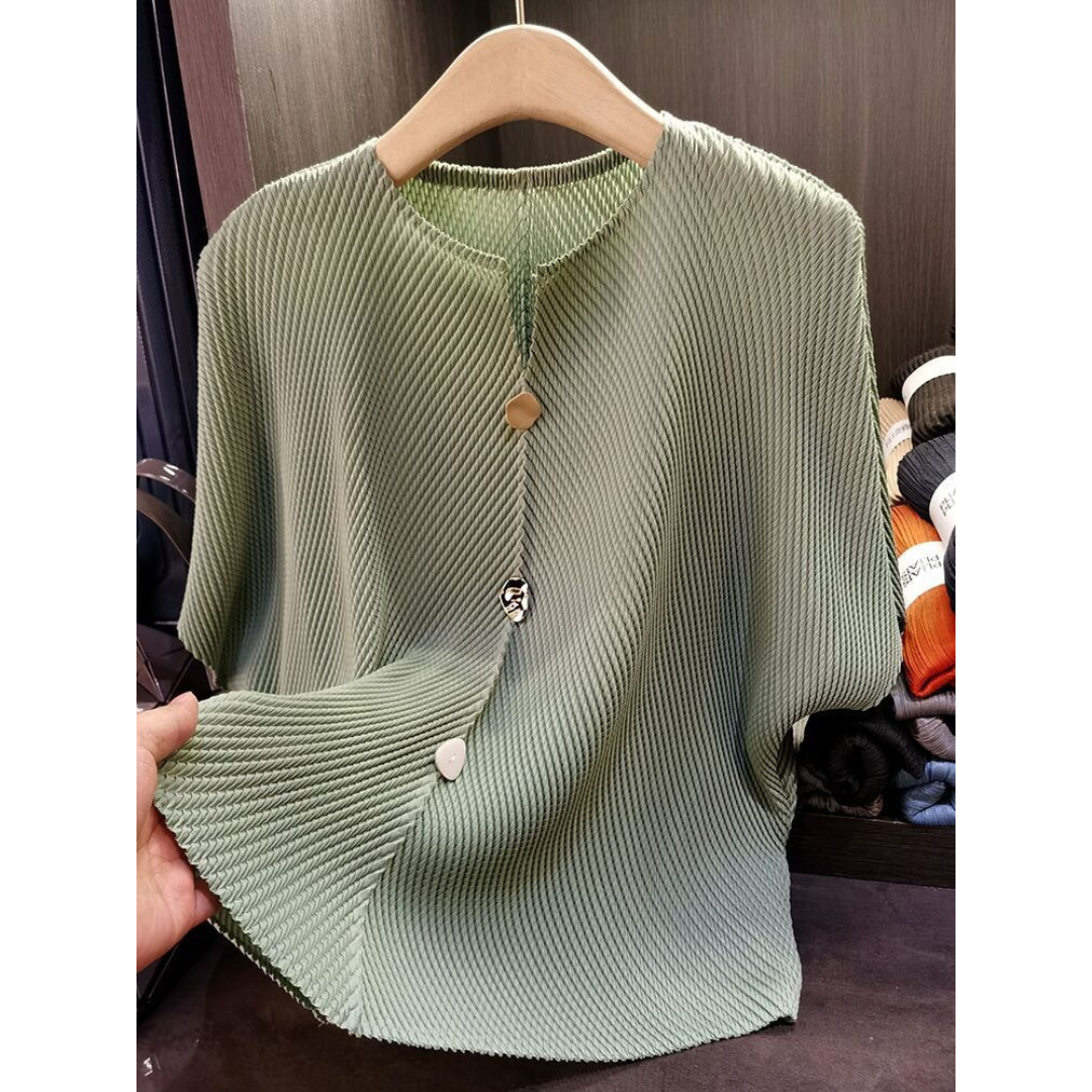 SAVARA™ – Lightweight Round Neck Cardigan Top