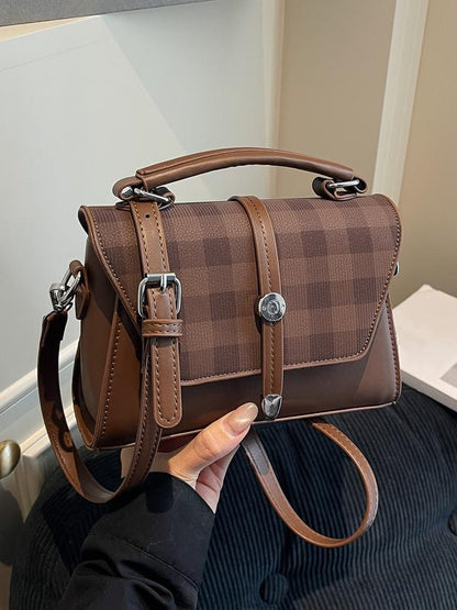AVANLIE™ - Trendy Contrast Stitching Small Square Shoulder Bag