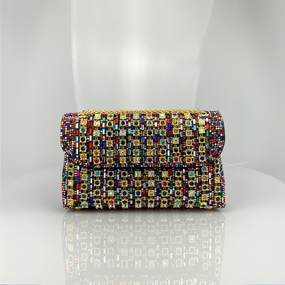 LAVIERA™ - Chic Chain Colored Diamond Shoulder Bag