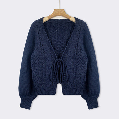 YERIEL™ - Cozy Vintage Chunky Tie-Front Long Sleeve