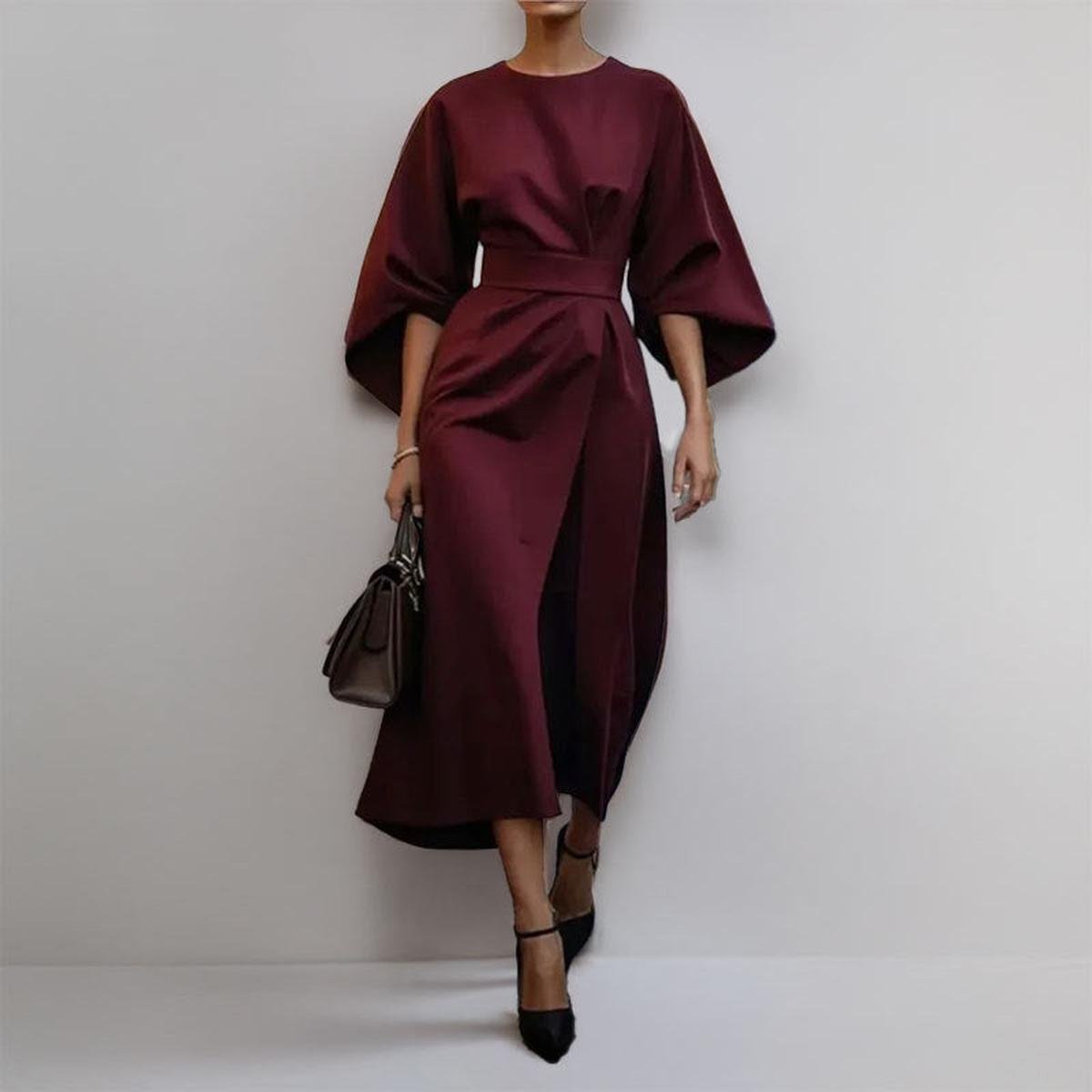 Camilla™ | Long dress with kimono sleeves and a radiant appearance