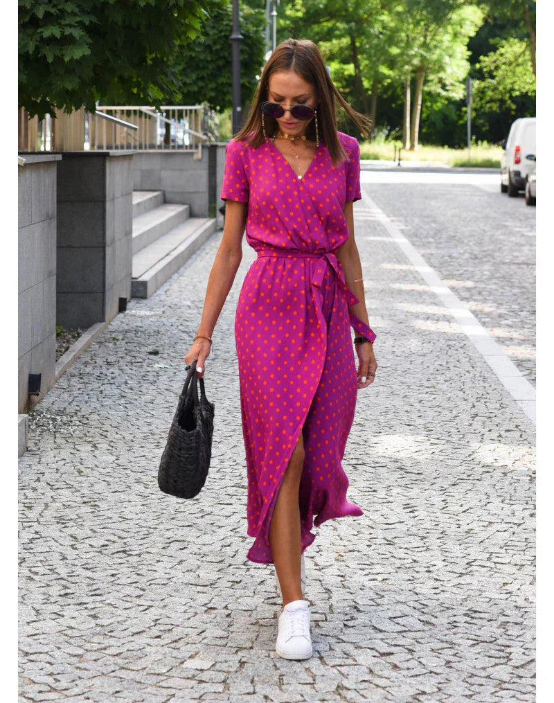Giada™ | Elegant dress with V-neck and tailored fit