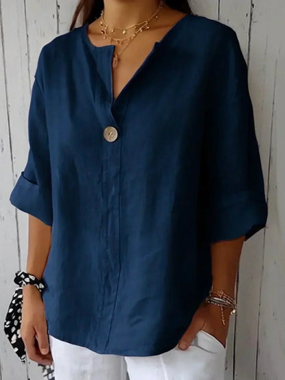 Luna™ Casual V-Neck Blouse