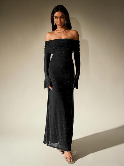 DARCIE™ - Off Shoulder Ruched Sequin Bodycon Evening Gown