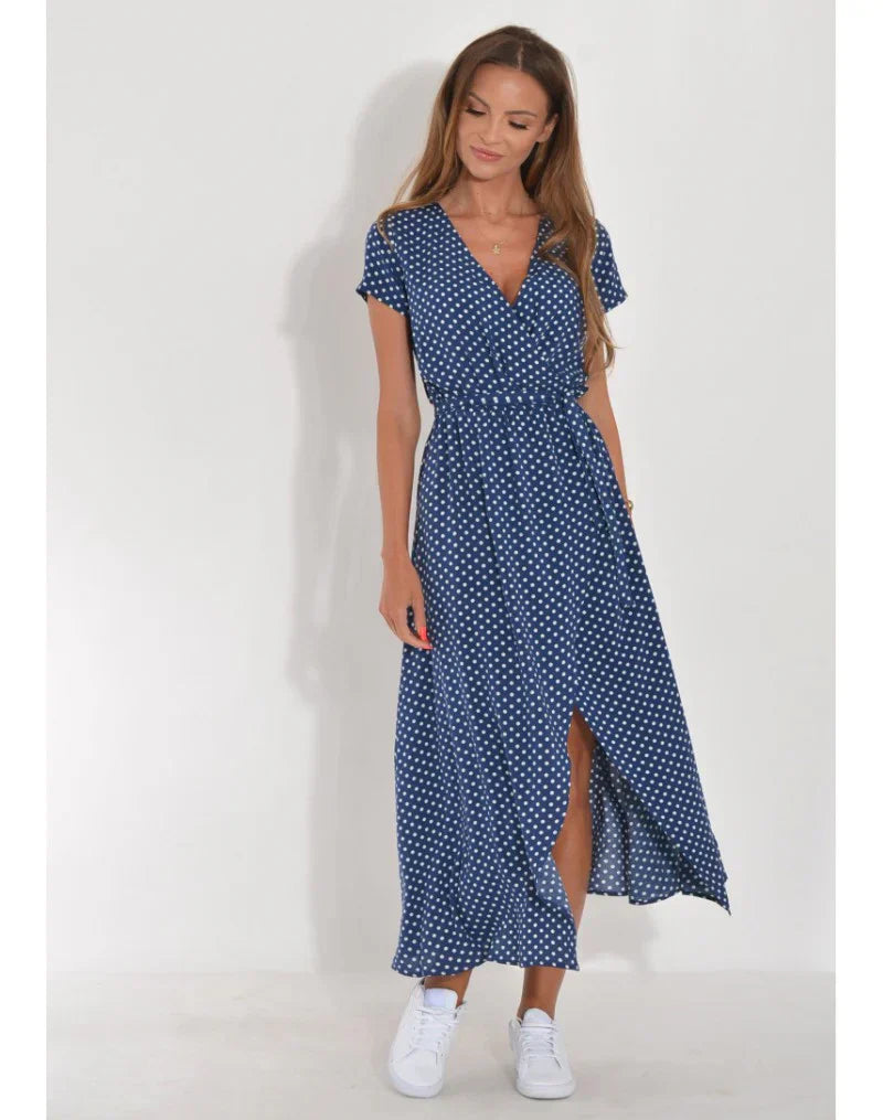 Giada™ | Elegant dress with V-neck and tailored fit
