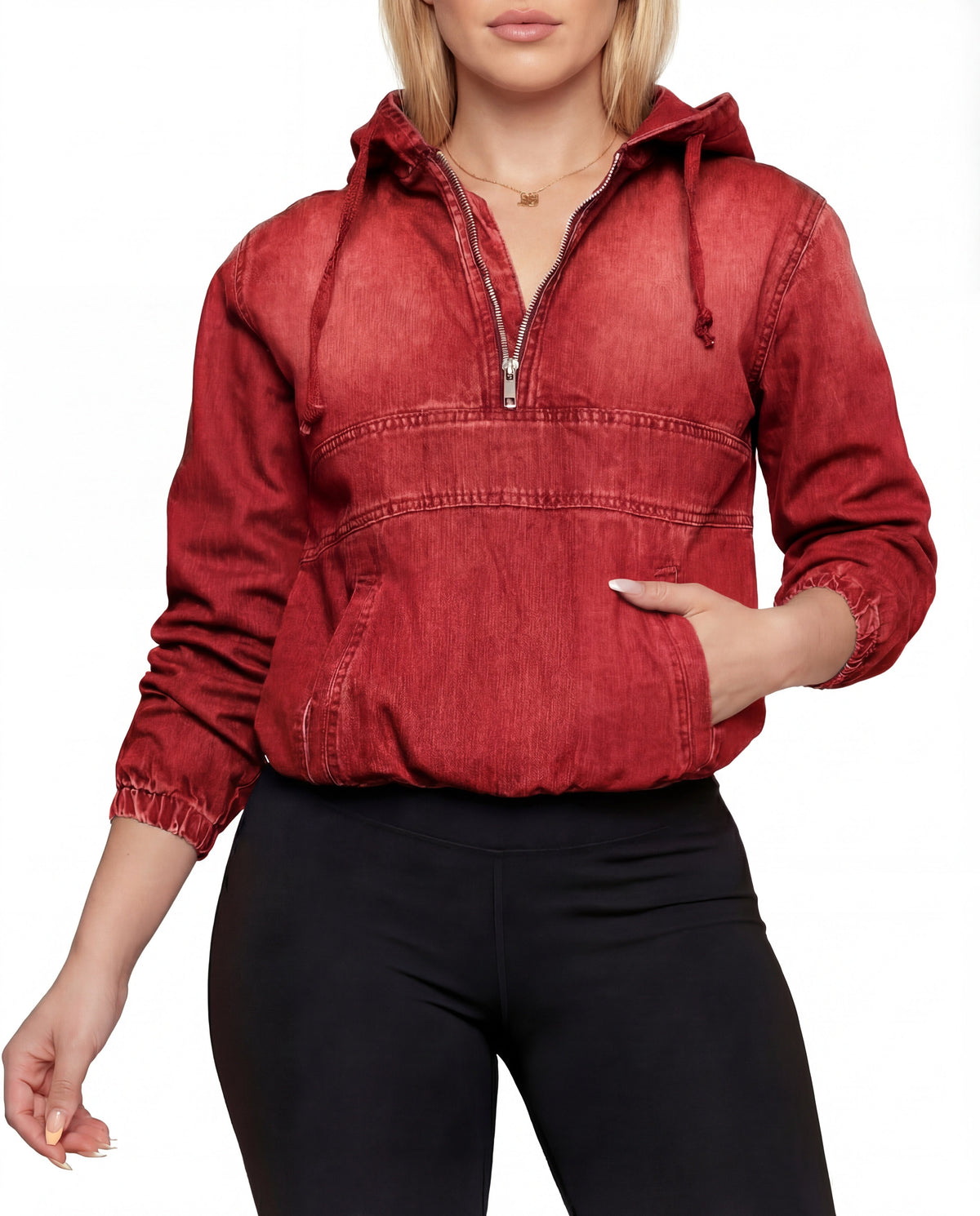 LINDA™ – Casual Half Zip Hoodie Pullover